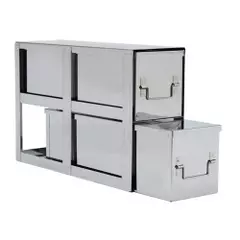 Upright double tray with drawers incl lid (4)